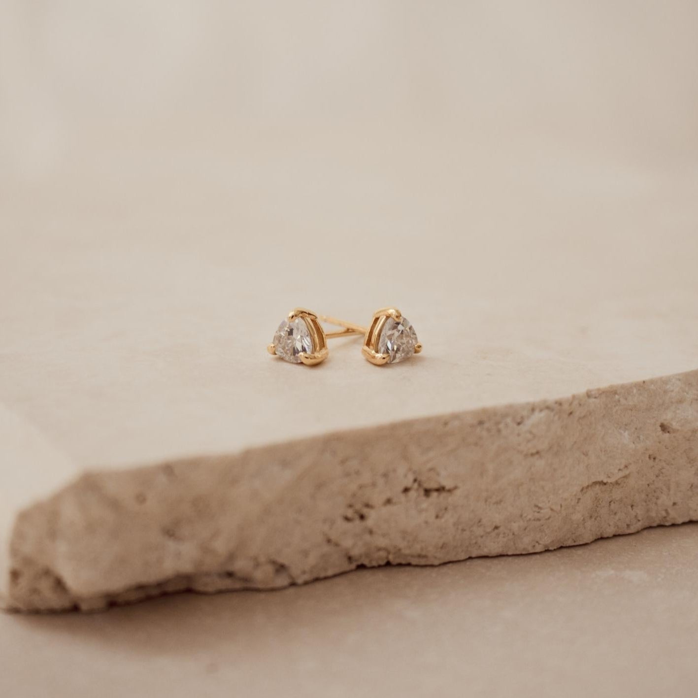 Triangle Diamond Studs